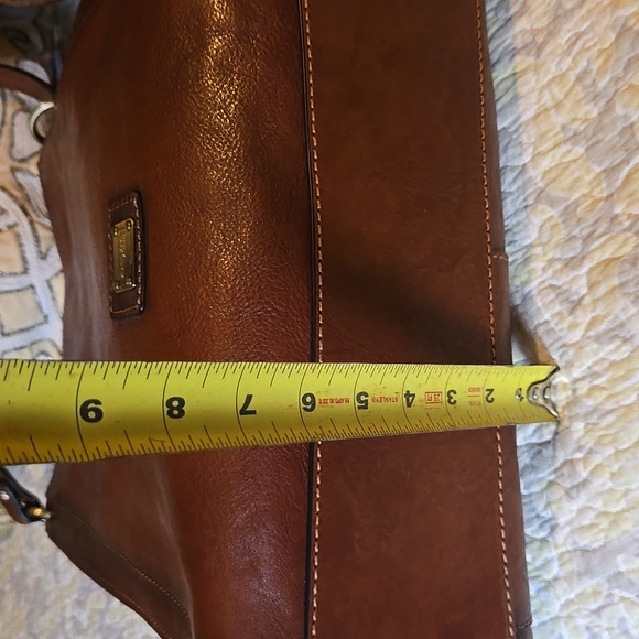 Gianni Conti Elegant Brown Leather Shoulder Bag - Picture 9 of 9